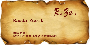 Radda Zsolt névjegykártya